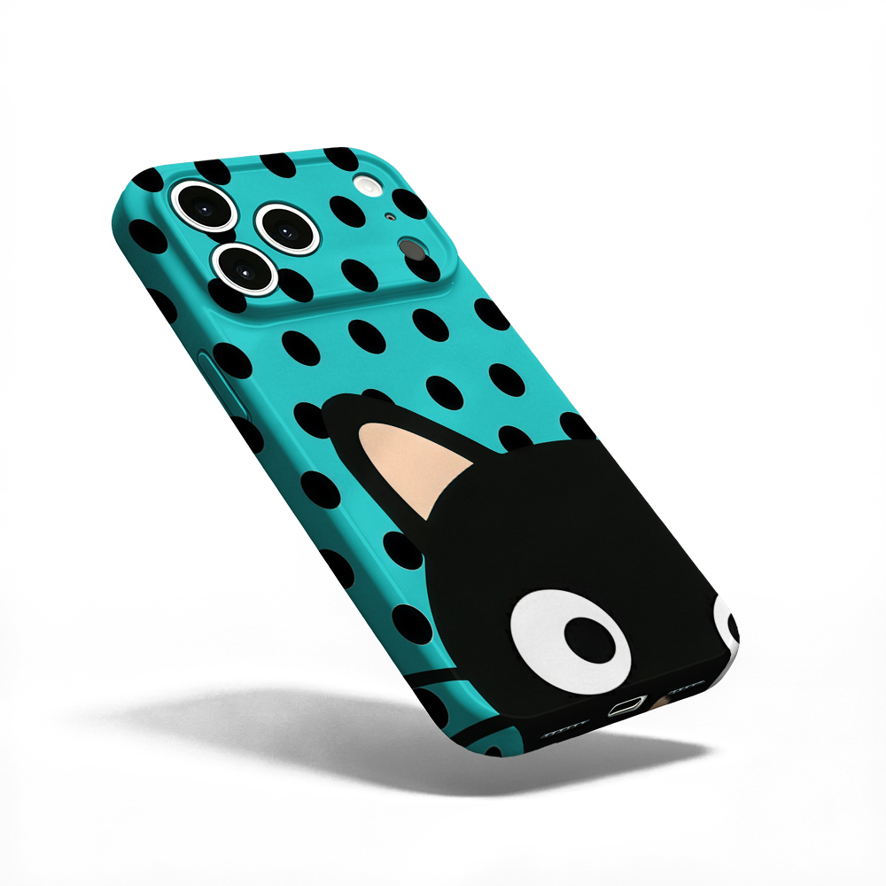 Turquoise Polka Dot Cat Phone  - Apple Iphone 15 ulasan dan harga
